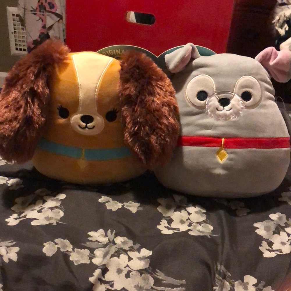 Lady and the Tramp squishmallow BNWT Displayed only, Smoke Free and pet Free